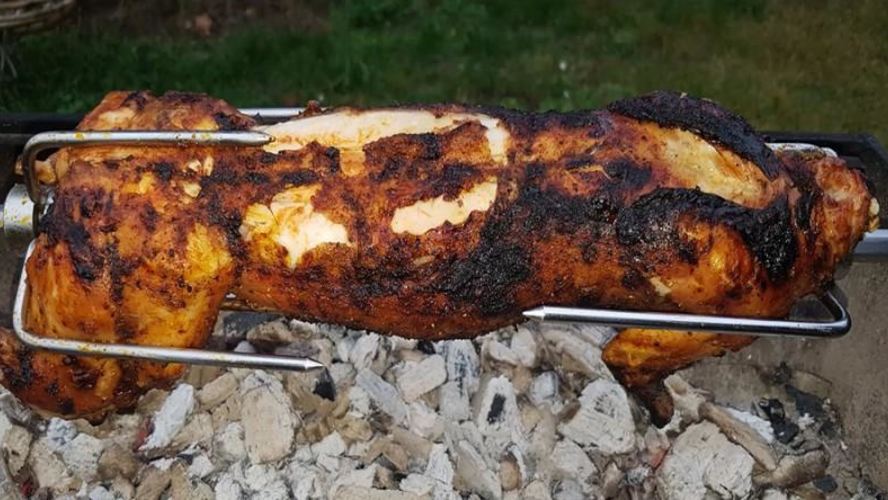 Рецепт кролика жареного на вертеле