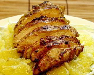 Куриная грудка с апельсинами