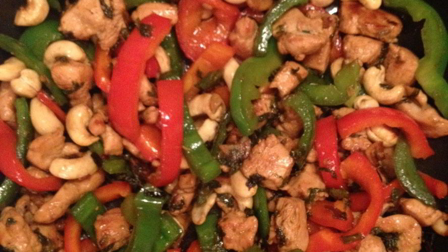 Рецепт курицы с имбирем и кешью