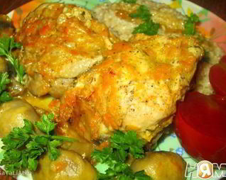 Курица с овощами в мультиварке