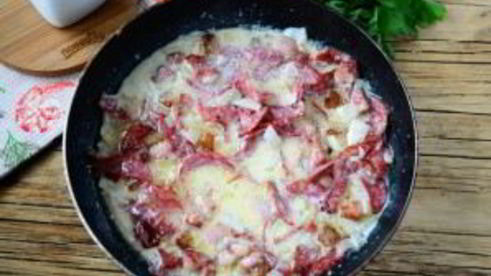 курица в карбонаре