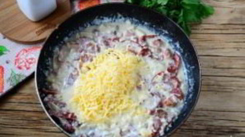 курица в карбонаре