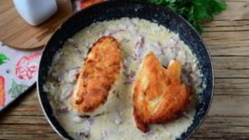 курица в карбонаре