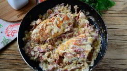 курица в карбонаре