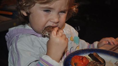 мясо баранины на костре