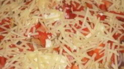 мясо с грибами и помидорами