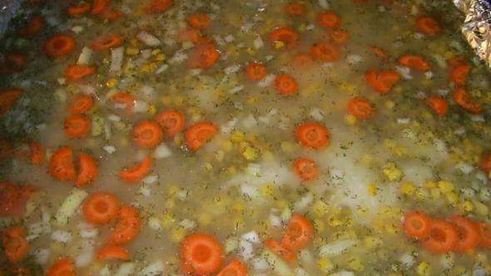 свинина с рисом и кукурузой