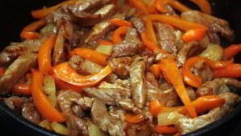 свинина в соусе на сковороде