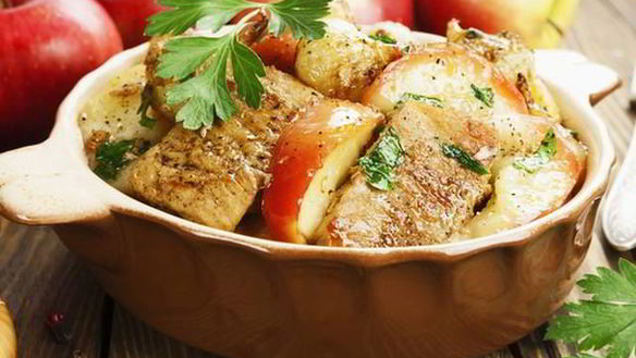 Рецепт Свинины запеченной с яблоками