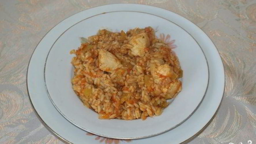 Рецепт тушеной курицы с рисом