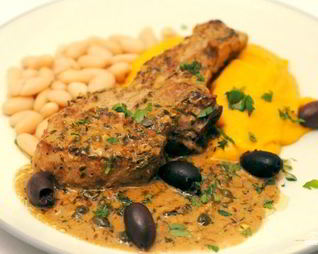 Тушеные телячьи ребрышки