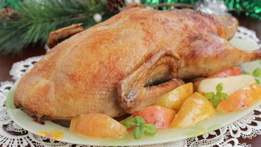 Рецепт запеченой утки с пьяной грушей
