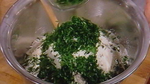 ньокки из рикотты со свежей зеленью