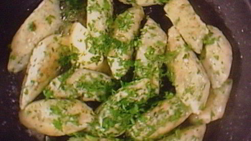 ньокки из рикотты со свежей зеленью