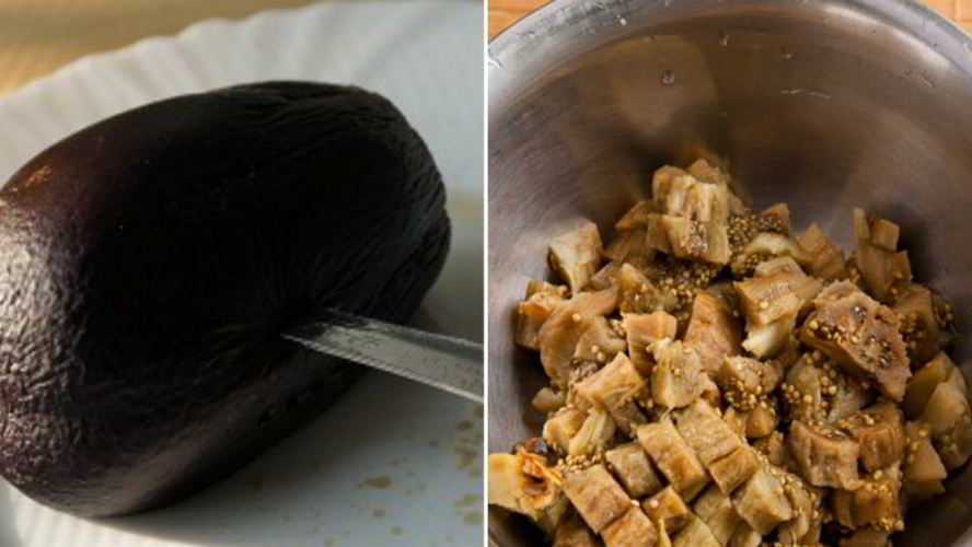 Рецепт баклажанов с фаршем в беконе