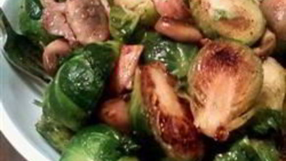 Рецепт Брюссельской капусты с шампиньонами