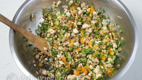 фаршированный картофель с грибами и курицей