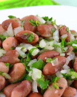 Фасоль с луком