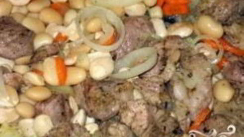 фасоль с мясом