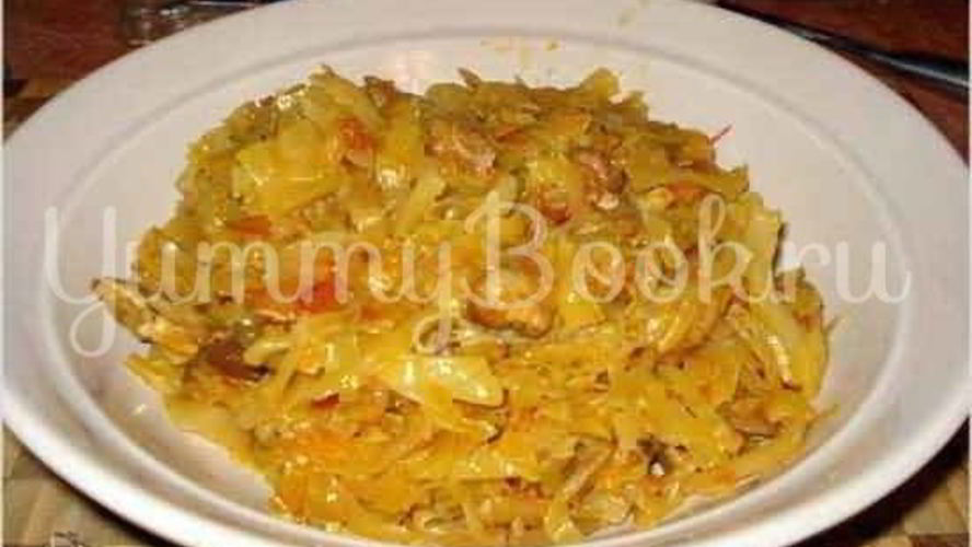 Рецепт капусты тушенной со свининой