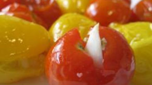 Рецепт Помидоров черри запеченные с чесноком