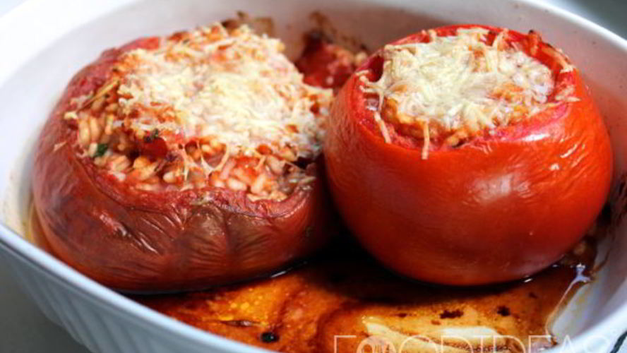 Рецепт помидоров запеченных с рисом