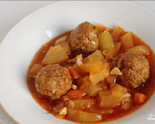 Тушеный патиссон