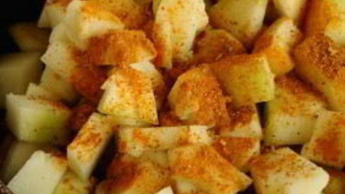 тушеный патиссон