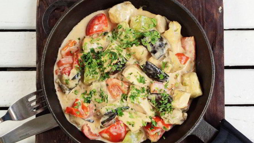 Рецепт кабачков с куриной печенью