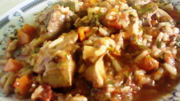 Рецепт Куриной печени с рисом