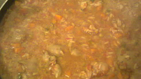 куриная печень с рисом