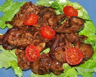 Куриная печень терияки