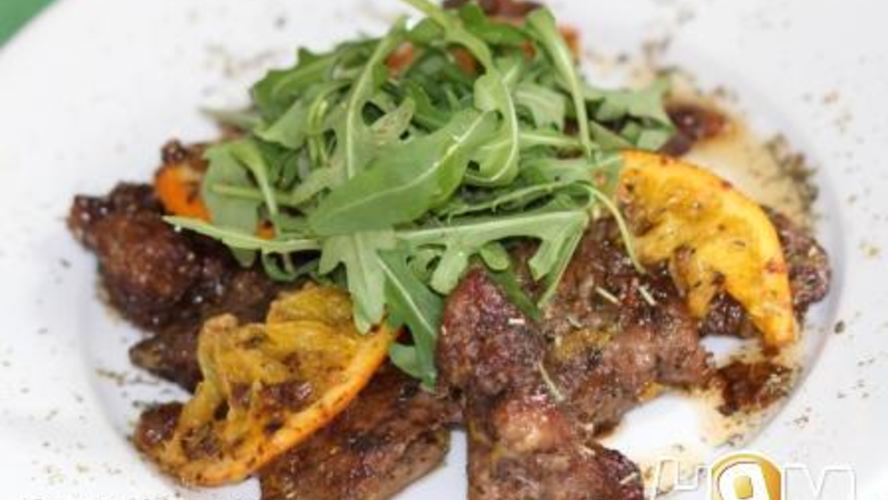 Рецепт куриной печени тушеной по-итальянски с апельсином