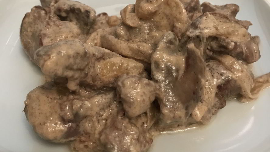 Рецепт куриной печени в сметане