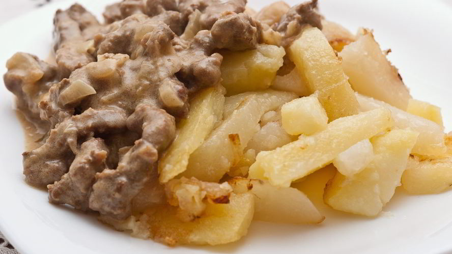 Рецепт печени говяжья по-строгановски