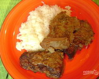 Печень говяжья жареная