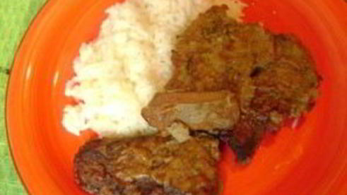 печень говяжья жареная