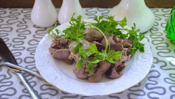 Рецепт Печени куриной, отварной