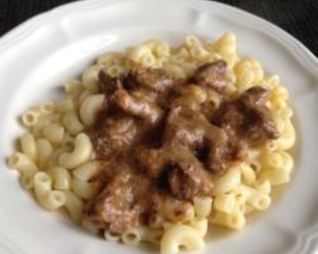 Печень по-строгановски