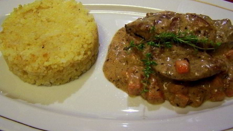 Рецепт печени свиной тушеной