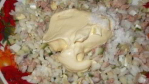 печень трески с рисом