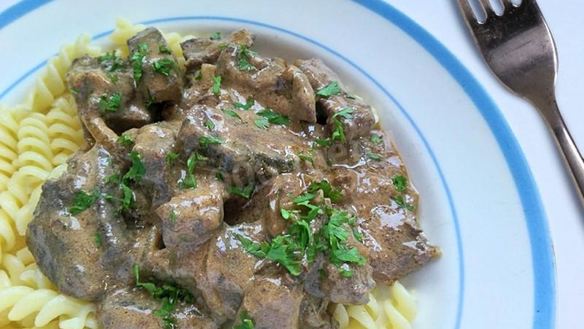 Рецепт Свиной печени по строгановски