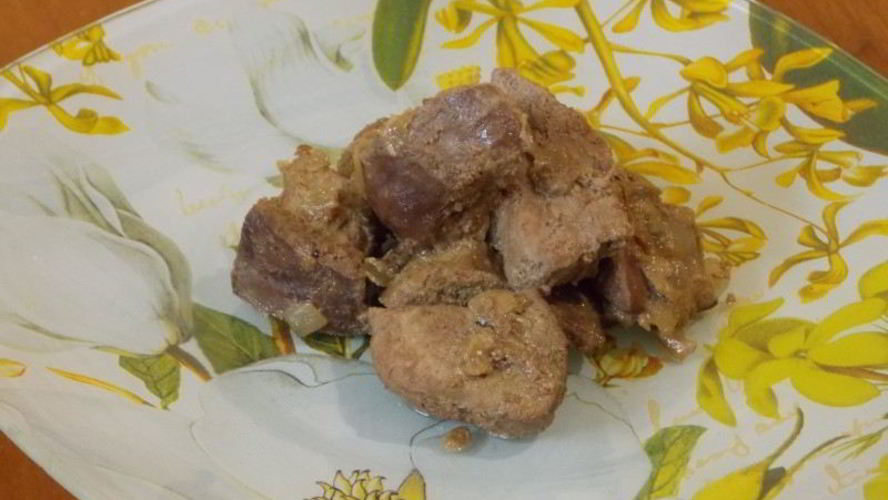 Рецепт тушеной печени в мультиварке