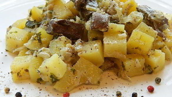 Рецепт Жареной картошечки с печенью