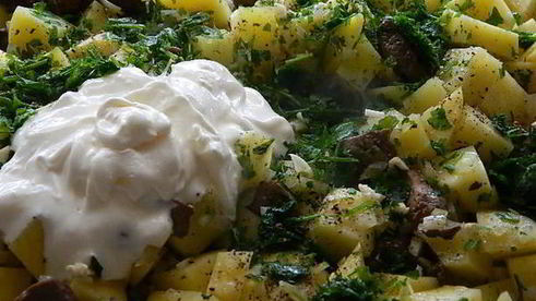 жареная картошечка с печенью