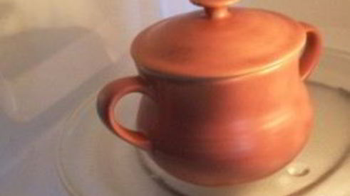 пельмени с вешенками в горшочках в микроволновке