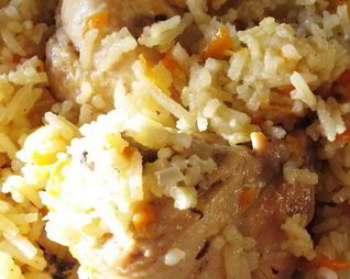 Быстрый плов с курицей