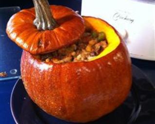 Фруктовый плов в тыкве