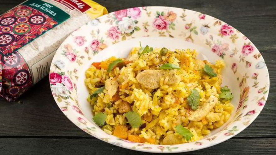 Рецепт овощного плова с курицей