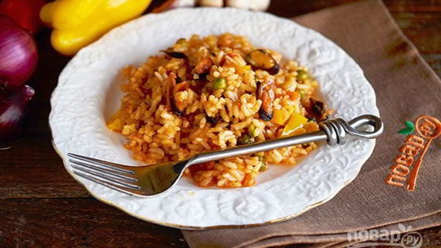 Рецепт паэльи классической с морепродуктами